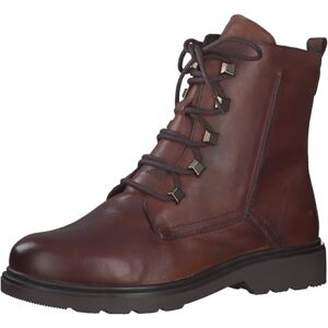 MARCO TOZZI Damen Stiefeletten zum Schnüren aus Leder mit Reißverschluss, Braun (Cognac), 39 EU MARCO TOZZI Damen Stiefeletten zum Schnüren aus Leder mit Reißverschluss, Braun (Cognac), 39 EU