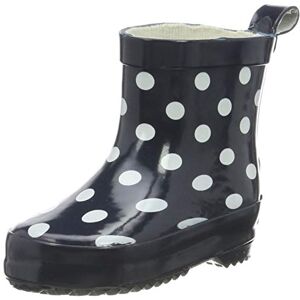 Playshoes Kinder Halbschaft-Gummistiefel aus Naturkautschuk, Trendige Unisex Regenstiefel mit Reflektoren, gepunktet mit Punkt-Muster, Blau (Marine 11), 26, 180358 Playshoes Kinder Halbschaft-Gummistiefel aus Naturkautschuk, Trendige Unisex Regenstiefel mit Reflektoren, gepunktet mit Punkt-Muster, Blau (Marine 11), 26, 180358