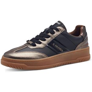 s.Oliver Damen Sneaker flach mit Schnürsenkeln Bequem, Schwarz (Black Comb.), 36 EU s.Oliver Damen Sneaker flach mit Schnürsenkeln Bequem, Schwarz (Black Comb.), 36 EU