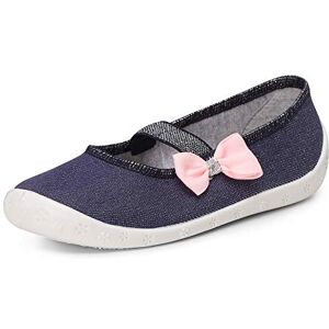 Ladeheid Kinder Mädchen Hausschuhe LARW008 (Jeans Bogen, 25 EU) Ladeheid Kinder Mädchen Hausschuhe LARW008 (Jeans Bogen, 25 EU)