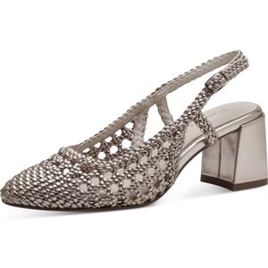 Tamaris Damen Sling Vegan Blockabsatz; Light Gold/metallic; 40 Tamaris Damen Sling Vegan Blockabsatz; Light Gold/metallic; 40