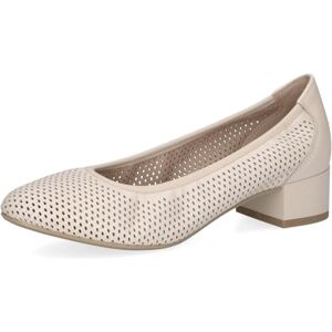 CAPRICE Comfort Damen Pumps aus Leder mit Blockabsatz, Cremefarben (Cream Perlato), 38 EU CAPRICE Comfort Damen Pumps aus Leder mit Blockabsatz, Cremefarben (Cream Perlato), 38 EU