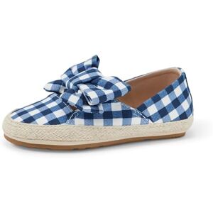Amazon Essentials x Sofia Grainge Mädchen Espadrilles aus Baumwolle und Jute mit Schleife, Marineblaues Gingham, 32 EU Amazon Essentials x Sofia Grainge Mädchen Espadrilles aus Baumwolle und Jute mit Schleife, Marineblaues Gingham, 32 EU