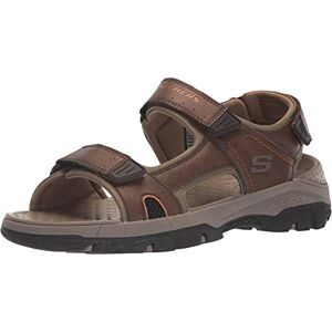 Skechers Herren Tresmen Hirano Sandalen mit offener Zehenpartie, Brown Synthetic, 42 EU Skechers Herren Tresmen Hirano Sandalen mit offener Zehenpartie, Brown Synthetic, 42 EU