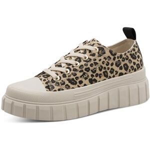 MARCO TOZZI Damen Sneaker weiches Feel Me Wechselfußbett Modern, beige (Leo Dune), 39 EU MARCO TOZZI Damen Sneaker weiches Feel Me Wechselfußbett Modern, beige (Leo Dune), 39 EU