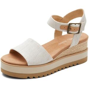 TOMS Damen Diana Sandale, Natürlicher Stoff, 8 Wide TOMS Damen Diana Sandale, Natürlicher Stoff, 8 Wide