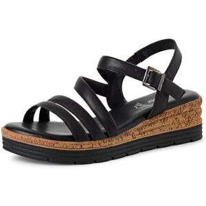 s.Oliver Damen Sandalen mit Keilabsatz aus Leder Bequem, Schwarz (Black), 37 EU s.Oliver Damen Sandalen mit Keilabsatz aus Leder Bequem, Schwarz (Black), 37 EU