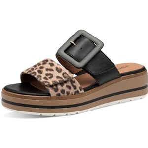 Jana Damen Pantoletten mit Schnalle Vegan, Mehrfarbig (Leopard), 38 EU Jana Damen Pantoletten mit Schnalle Vegan, Mehrfarbig (Leopard), 38 EU