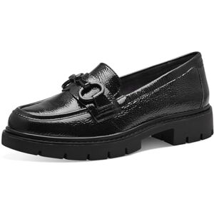 Tamaris Comfort Damen Slipper aus Leder Elegant, Schwarz (Bottle Patent), 40 EU Tamaris Comfort Damen Slipper aus Leder Elegant, Schwarz (Bottle Patent), 40 EU