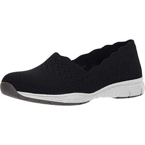 Skechers Seager Stat Damen-Slipper gewellter Bund, Skech-Strick, Schlupfschuhe, Klassische Passform, Schwarz/Schwarz, 40 EU Skechers Seager Stat Damen-Slipper gewellter Bund, Skech-Strick, Schlupfschuhe, Klassische Passform, Schwarz/Schwarz, 40 EU