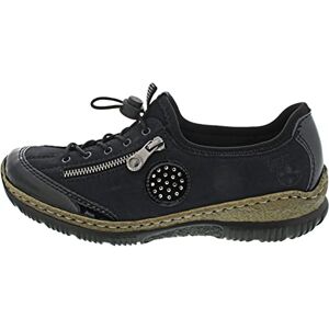 Rieker Damen N3268 Slip On Sneaker, Blau (Schwarz/Pazifik/Baltik/Schwarz 01), 37 EU Rieker Damen N3268 Slip On Sneaker, Blau (Schwarz/Pazifik/Baltik/Schwarz 01), 37 EU