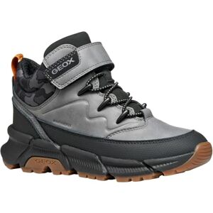 Geox J FLEXYPER Plus Boy Ankle Boot, Grey/Black, 35 EU Geox J FLEXYPER Plus Boy Ankle Boot, Grey/Black, 35 EU