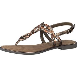 Tamaris Damen Sandalen Zehentrenner Leder Sommer; BRONCE COMBINED/metallic; 37 EU Tamaris Damen Sandalen Zehentrenner Leder Sommer; BRONCE COMBINED/metallic; 37 EU