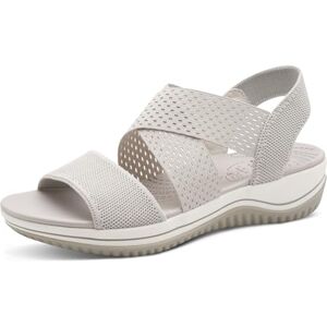 Jana Coshy Damen Sandalen flach Elastisch Vegan, Grau (Lt Grey), 38 EU Jana Coshy Damen Sandalen flach Elastisch Vegan, Grau (Lt Grey), 38 EU
