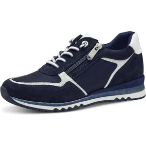 MARCO TOZZI Damen Sneaker flach mit Lederanteil Freizeit, Blau (Navy Comb), 40 EU MARCO TOZZI Damen Sneaker flach mit Lederanteil Freizeit, Blau (Navy Comb), 40 EU