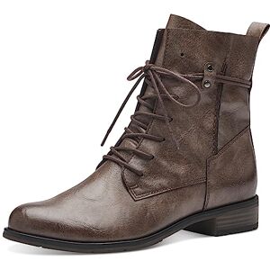 MARCO TOZZI Damen Stiefeletten zum Schnüren aus Kunstleder Flach, Braun (Mud), 37 MARCO TOZZI Damen Stiefeletten zum Schnüren aus Kunstleder Flach, Braun (Mud), 37