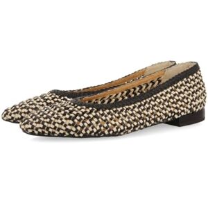 GIOSEPPO Atherton Damen Ballerinas aus geflochtenem Leder, zweifarbig, mit feiner Spitze, Schwarz (Blan), 38 EU GIOSEPPO Atherton Damen Ballerinas aus geflochtenem Leder, zweifarbig, mit feiner Spitze, Schwarz (Blan), 38 EU