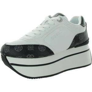 Guess Damen Camrio Sneaker, White/Black Logo 142, 38.5 EU Guess Damen Camrio Sneaker, White/Black Logo 142, 38.5 EU