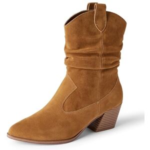 Amazon Essentials Damen Modische Halbhohe Westernstiefel, Bräunen, 35.5 EU Amazon Essentials Damen Modische Halbhohe Westernstiefel, Bräunen, 35.5 EU
