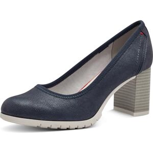 s.Oliver Damen Pumps mit Blockabsatz mit Strukturmuster, Blau (Navy), 41 EU s.Oliver Damen Pumps mit Blockabsatz mit Strukturmuster, Blau (Navy), 41 EU