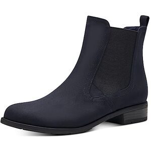MARCO TOZZI Damen Chelsea Boots Flach zum Schlupfen, Blau (Dk.Navy), 38 EU MARCO TOZZI Damen Chelsea Boots Flach zum Schlupfen, Blau (Dk.Navy), 38 EU