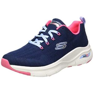 Skechers Damen Arch Fit Comfy Wave Sneaker, Nvy Knit Htpnk Trim, 40 EU Skechers Damen Arch Fit Comfy Wave Sneaker, Nvy Knit Htpnk Trim, 40 EU