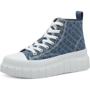 s.Oliver Damen Sneaker hoch mit Plateau Freizeit, Blau (Denim Comb.), 39 EU s.Oliver Damen Sneaker hoch mit Plateau Freizeit, Blau (Denim Comb.), 39 EU