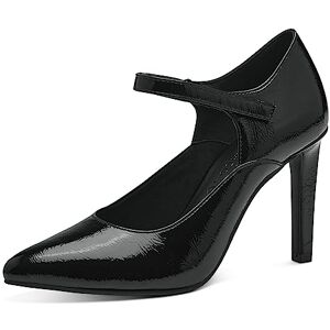 MARCO TOZZI Damen Pumps Spitz mit Riemen, Schwarz (Black Patent), 39 MARCO TOZZI Damen Pumps Spitz mit Riemen, Schwarz (Black Patent), 39