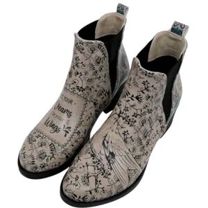 DOGO Damen-Stiefel aus veganem Leder, Beige – Let Your Dreams Be Your Wings, mehrfarbig, 37 EU DOGO Damen-Stiefel aus veganem Leder, Beige – Let Your Dreams Be Your Wings, mehrfarbig, 37 EU