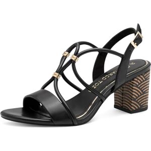 MARCO TOZZI Damen Sandalen mit Absatz Elegant Blockabsatz, Schwarz (Black), 41 EU MARCO TOZZI Damen Sandalen mit Absatz Elegant Blockabsatz, Schwarz (Black), 41 EU