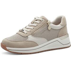 s.Oliver Damen Sneaker flach mit Reißverschluss Sportlich, Beige (Beige Comb), 37 EU s.Oliver Damen Sneaker flach mit Reißverschluss Sportlich, Beige (Beige Comb), 37 EU