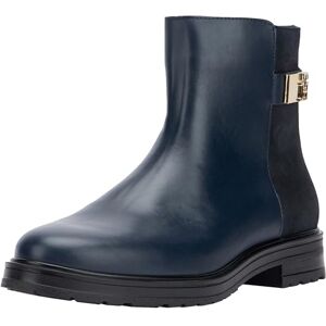 Tommy Hilfiger Damen Chelsea Boots aus Leder, Blau (Space Blue), 36 Tommy Hilfiger Damen Chelsea Boots aus Leder, Blau (Space Blue), 36