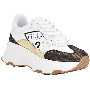 Guess Calebb Sneaker für Damen, Weiß/Braun 145, 11 Guess Calebb Sneaker für Damen, Weiß/Braun 145, 11