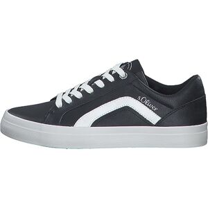 s.Oliver Herren Sneaker flach aus Kunstleder Freizeit, Schwarz (Black), 44 EU s.Oliver Herren Sneaker flach aus Kunstleder Freizeit, Schwarz (Black), 44 EU