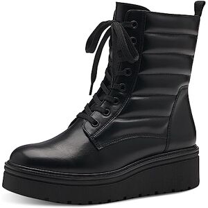 MARCO TOZZI Damen Stiefeletten zum Schnüren aus Kunstleder Plateau, Schwarz (Black Comb), 41 MARCO TOZZI Damen Stiefeletten zum Schnüren aus Kunstleder Plateau, Schwarz (Black Comb), 41