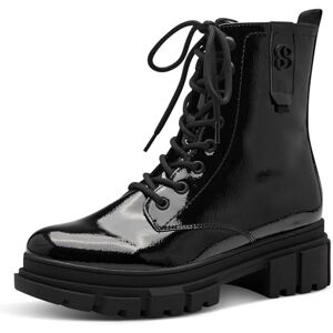 s.Oliver Damen Stiefeletten ohne Absatz zum Schnüren Vegan, Schwarz (Black Patent), 38 EU s.Oliver Damen Stiefeletten ohne Absatz zum Schnüren Vegan, Schwarz (Black Patent), 38 EU