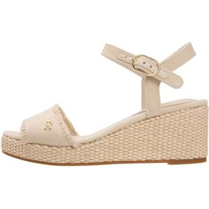 Tommy Hilfiger Damen Wedge Sandalen Woven Fringe mit Keilabsatz, Beige (Classic Beige), 40 Tommy Hilfiger Damen Wedge Sandalen Woven Fringe mit Keilabsatz, Beige (Classic Beige), 40