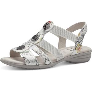 Jana Damen Sandalen flach Sommer Vegan, Mehrfarbig (White/Flower), 38 EU Jana Damen Sandalen flach Sommer Vegan, Mehrfarbig (White/Flower), 38 EU