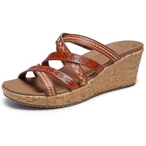 Skechers Damen Beverlee Tiger Posse Keilsandale, Luggage Duraleather, 39 EU Skechers Damen Beverlee Tiger Posse Keilsandale, Luggage Duraleather, 39 EU