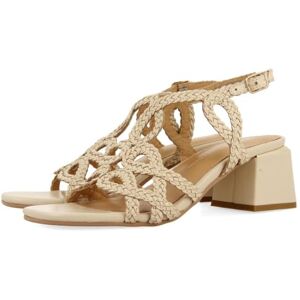 GIOSEPPO Crescent geflochtene Ledersandalen, elfenbein, 36 EU GIOSEPPO Crescent geflochtene Ledersandalen, elfenbein, 36 EU