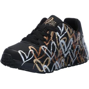 Skechers Mädchen UNO Lite Metallic Love Sneaker, Schwarz Goldfarben, 37.5 EU Skechers Mädchen UNO Lite Metallic Love Sneaker, Schwarz Goldfarben, 37.5 EU