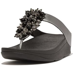 Fitflop Damen Fino Zehentrenner mit Perlenverzierung – Sommer-Sandalen mit Zehensteg – Leicht, Bequem & mit Natürlicher Fußgewölbeunterstützung Zinnschwarz 39 EU Fitflop Damen Fino Zehentrenner mit Perlenverzierung – Sommer-Sandalen mit Zehensteg – Leicht, Bequem & mit Natürlicher Fußgewölbeunterstützung Zinnschwarz 39 EU