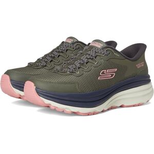 Skechers Damen Max Cushioning Zirrus Slip-InTurnschuhe, Olive Textile/Synthetic Pink Trim, 39.5 EU Skechers Damen Max Cushioning Zirrus Slip-InTurnschuhe, Olive Textile/Synthetic Pink Trim, 39.5 EU