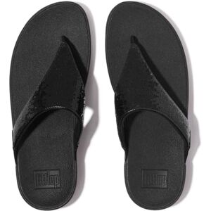 Fitflop Damen Lulu Pailletten Zehentrenner Sandalen, Schwarz, 41 EU Fitflop Damen Lulu Pailletten Zehentrenner Sandalen, Schwarz, 41 EU