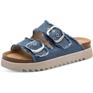 Tamaris Damen Fußbett Pantolette mit Trichterabsatz, blau, 40 EU Tamaris Damen Fußbett Pantolette mit Trichterabsatz, blau, 40 EU