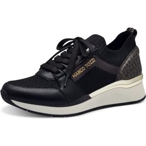 MARCO TOZZI Damen Wedge Sneaker Freizeit mit Keilabsatz, Schwarz (Black), 37 EU MARCO TOZZI Damen Wedge Sneaker Freizeit mit Keilabsatz, Schwarz (Black), 37 EU