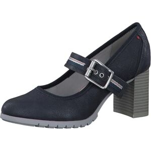 s.Oliver Damen Pumps mit Riemen mit Blockabsatz mit Strukturmuster, Blau (Navy), 38 EU s.Oliver Damen Pumps mit Riemen mit Blockabsatz mit Strukturmuster, Blau (Navy), 38 EU
