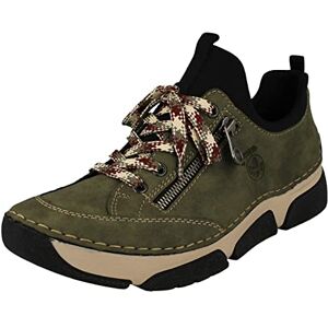 Rieker Damen Slip-On Sneaker 45913, Frauen Halbschuhe, Grün,40 EU Rieker Damen Slip-On Sneaker 45913, Frauen Halbschuhe, Grün,40 EU