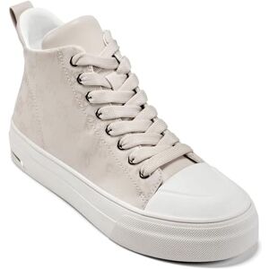 DKNY ,Women's Shoes,Yaser Logo LACE UP MID Sneaker,Bone,38.5 DKNY ,Women's Shoes,Yaser Logo LACE UP MID Sneaker,Bone,38.5
