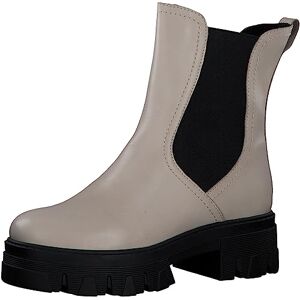 MARCO TOZZI Damen Chelsea Boots aus Leder Plateau, Beige (Cream Comb), 39 MARCO TOZZI Damen Chelsea Boots aus Leder Plateau, Beige (Cream Comb), 39